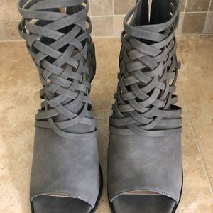 Diba gray booties. Size 9